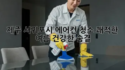 제주 서귀포시 에어컨 청소: 쾌적한 여름, 건강한 숨결
